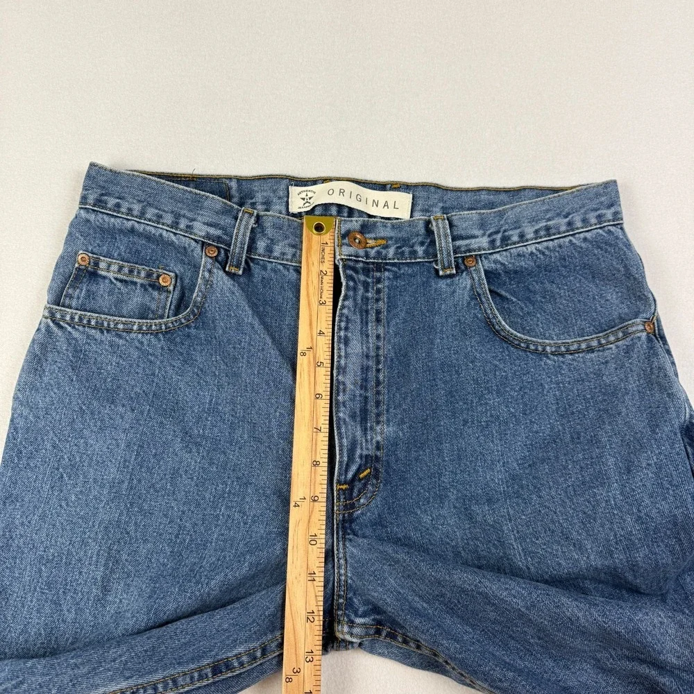 Arizona Mens Jeans Size 36x30 Straight Relaxed Fit Medium Wash Blue Denim‎